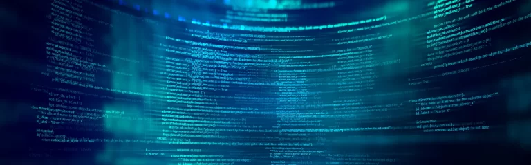 Blue Curve Code Background