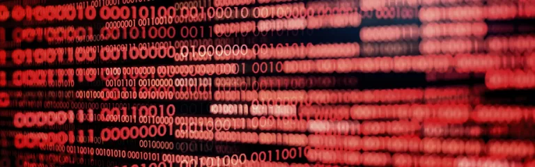 Red Binary Code Background