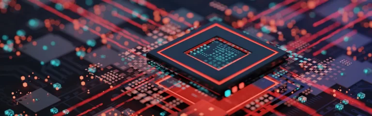 Red Microchip Background